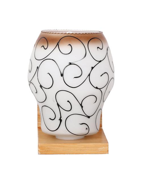 new designer decorative glass wall lamp light with unique stylish wooden fitting (include all fitting & fixture) dn4p82 - 18836435 - Very Small Image - 1