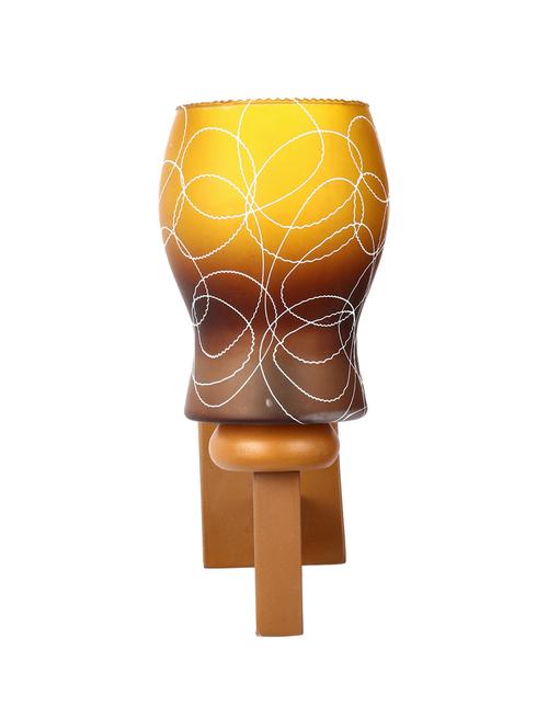 new designer decorative glass wall lamp light with unique stylish wooden fitting (include all fitting & fixture) dn4p90 - 18836462 - Very Small Image - 1
