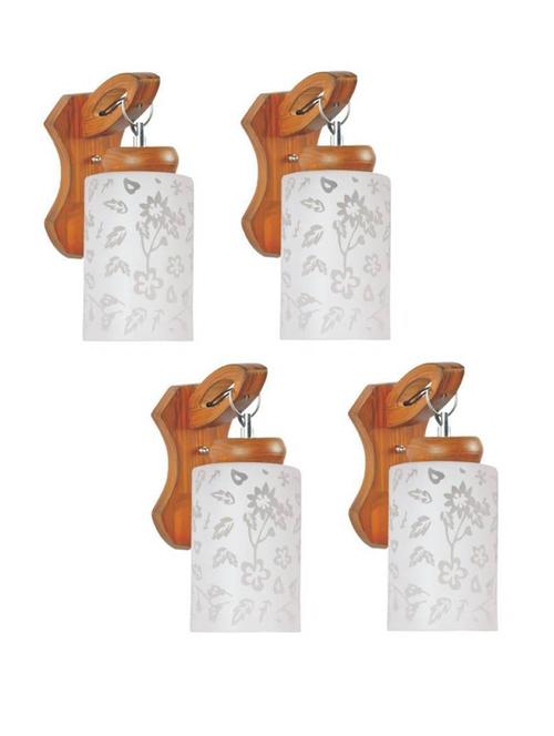 sconce wall lamp/ night lamp -a42, wood, glass, pack of 4 - 18836507 - Very Small Image - 1