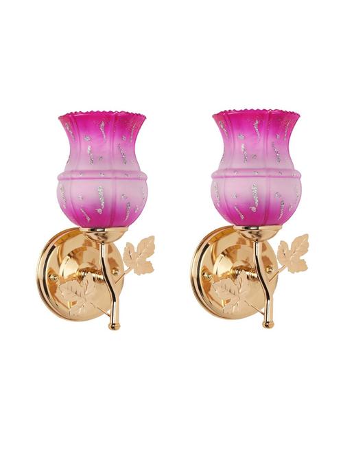 designer glass & metal sconce wall lamp light - a1, pack of 2 - 18836514 - Very Small Image - 1