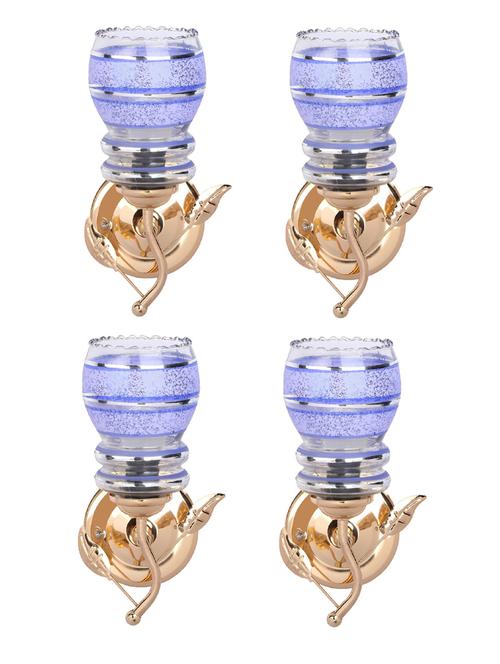 designer glass & metal sconce wall lamp light - a7, pack of 4 - 18836520 - Very Small Image - 1