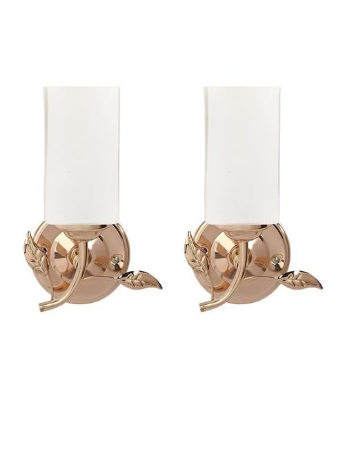 designer glass & metal sconce wall lamp light - a8, pack of 2 - 18836521 - Very Small Image - 1
