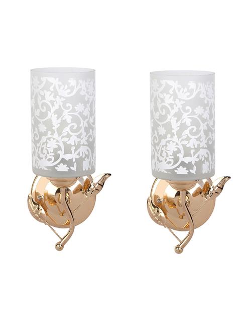 designer glass & metal sconce wall lamp light - a10, pack of 2 - 18836523 - Very Small Image - 1