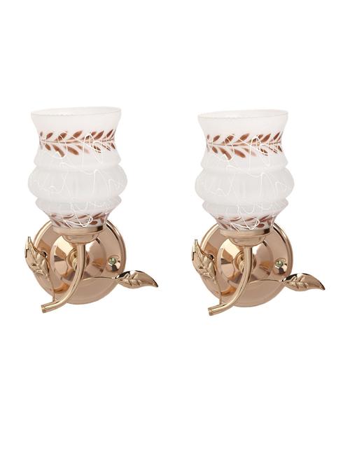 designer glass & metal sconce wall lamp light - a12, pack of 2 - 18836525 - Very Small Image - 1