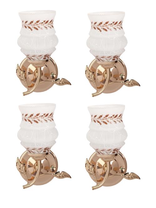 designer glass & metal sconce wall lamp light - a13, pack of 4 - 18836526 - Very Small Image - 1