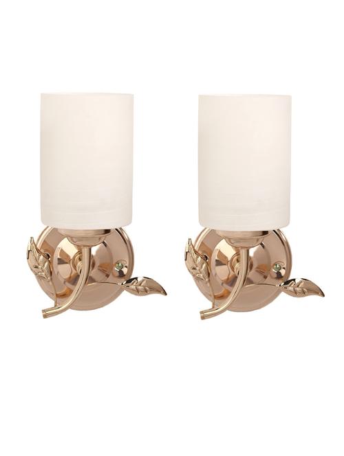designer glass & metal sconce wall lamp light - a15, pack of 2 - 18836528 - Very Small Image - 1