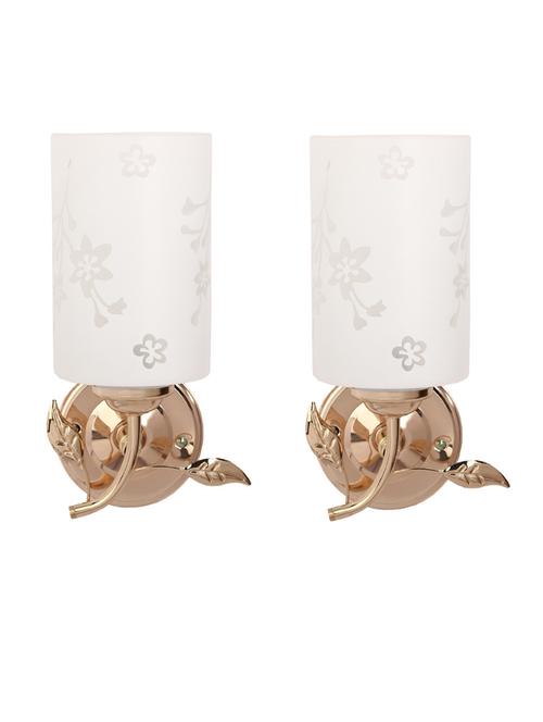 designer glass & metal sconce wall lamp light - a17, pack of 2 - 18836530 - Very Small Image - 1