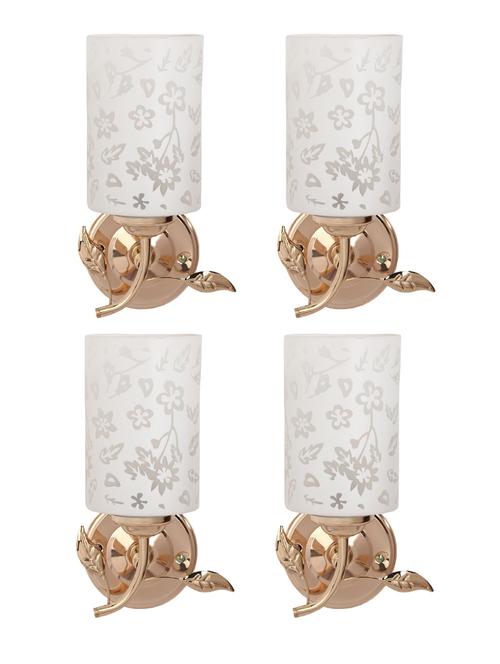 designer glass & metal sconce wall lamp light - a22, pack of 4 - 18836535 - Very Small Image - 1