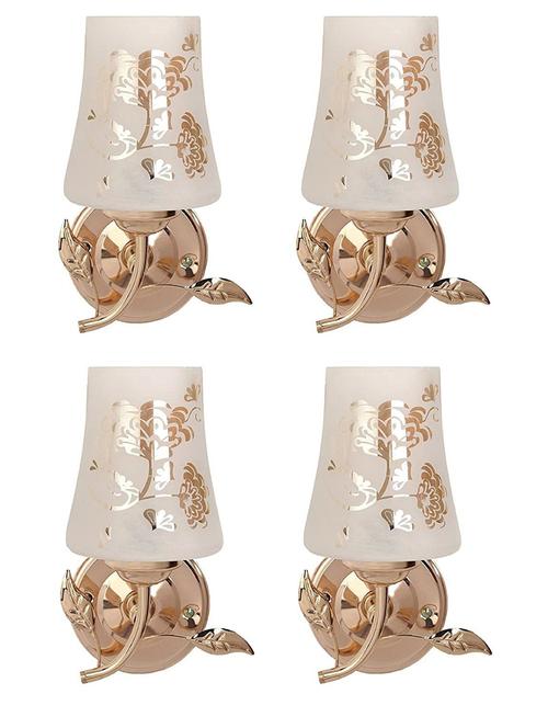 designer glass & metal sconce wall lamp light - a26, pack of 4 - 18836539 - Very Small Image - 1