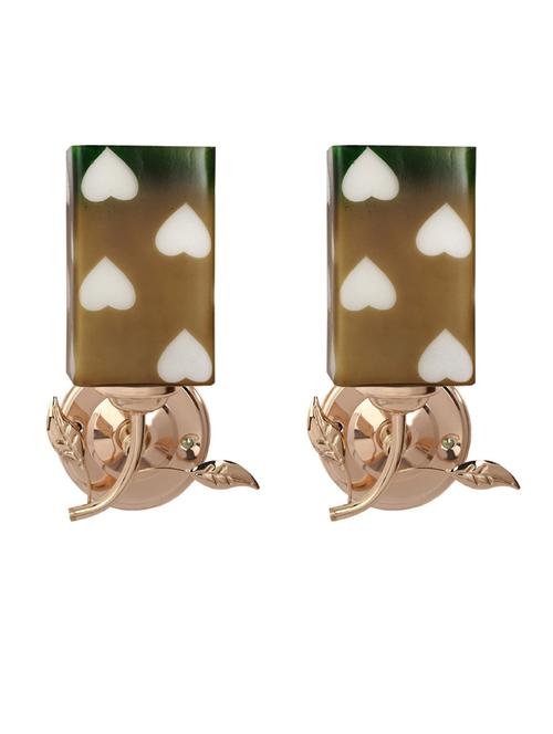 designer glass & metal sconce wall lamp light - a27, pack of 2 - 18836540 - Very Small Image - 1