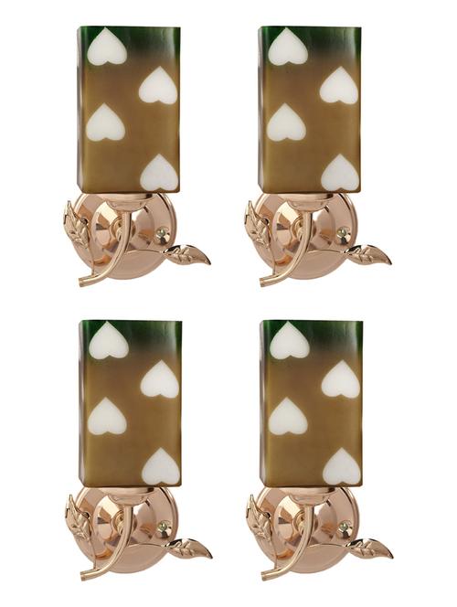 designer glass & metal sconce wall lamp light - a28, pack of 4 - 18836541 - Very Small Image - 1