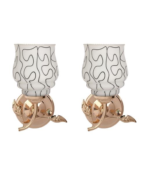designer glass & metal sconce wall lamp light - a29, pack of 2 - 18836542 - Very Small Image - 1