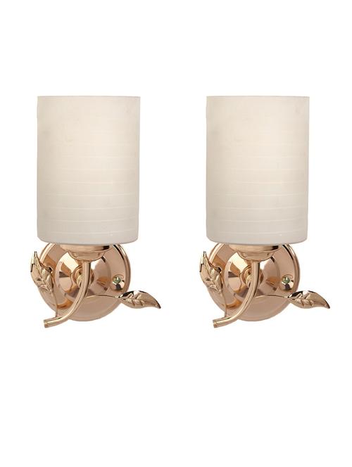 designer glass & metal sconce wall lamp light - a35, pack of 2 - 18836548 - Very Small Image - 1