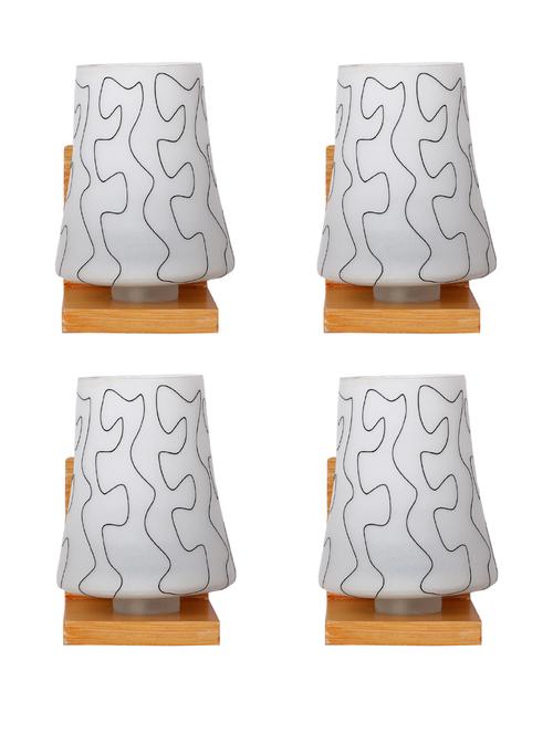 designer glass & metal sconce wall lamp light - a49, pack of 4 - 18836562 - Very Small Image - 1