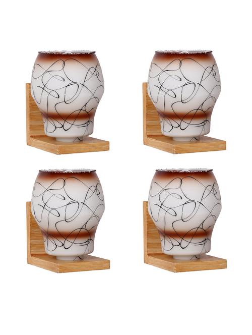 designer glass & metal sconce wall lamp light - a70, pack of 4 - 18836582 - Very Small Image - 1