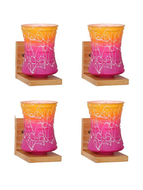 designer glass & metal sconce wall lamp light - a73, pack of 4 - 18836584 - Very Small Image - 1