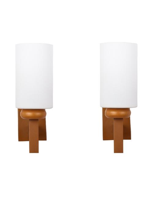designer glass & metal sconce wall lamp light - a87, pack of 2 - 18836597 - Very Small Image - 1