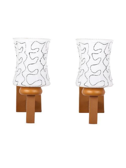 designer glass & metal sconce wall lamp light - a93, pack of 2 - 18836601 - Very Small Image - 1