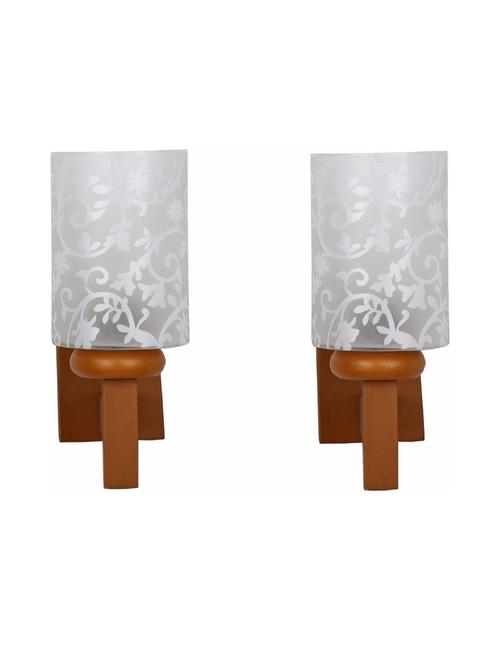 designer glass & metal sconce wall lamp light - a96, pack of 2 - 18836604 - Very Small Image - 1