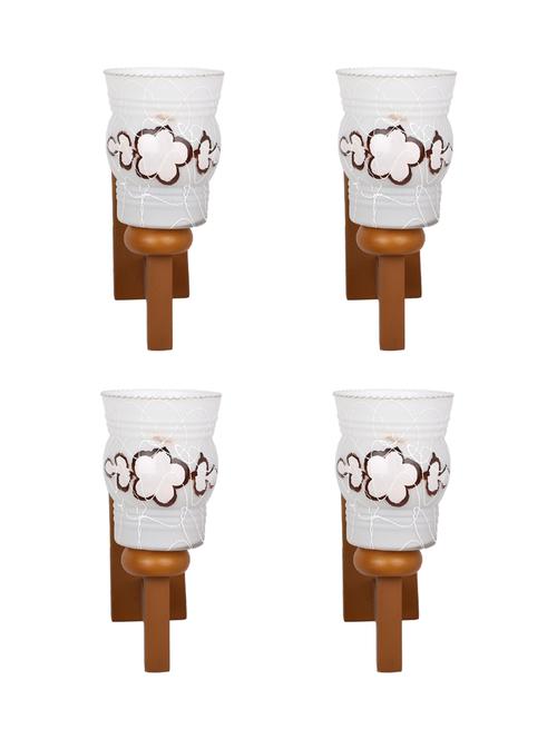designer glass & metal sconce wall lamp light - a100, pack of 4 - 18836608 - Very Small Image - 1