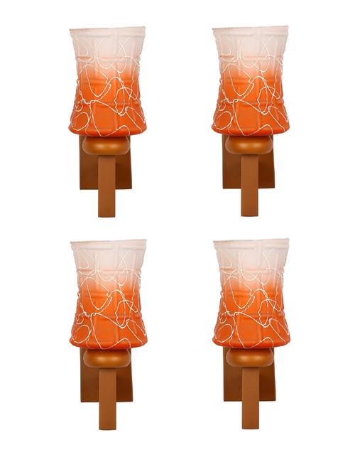 designer glass & metal sconce wall lamp light - a109, pack of 4 - 18836616 - Very Small Image - 1