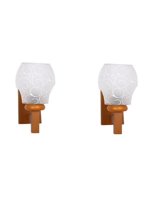 designer glass & metal sconce wall lamp light - a114, pack of 2 - 18836621 - Very Small Image - 1