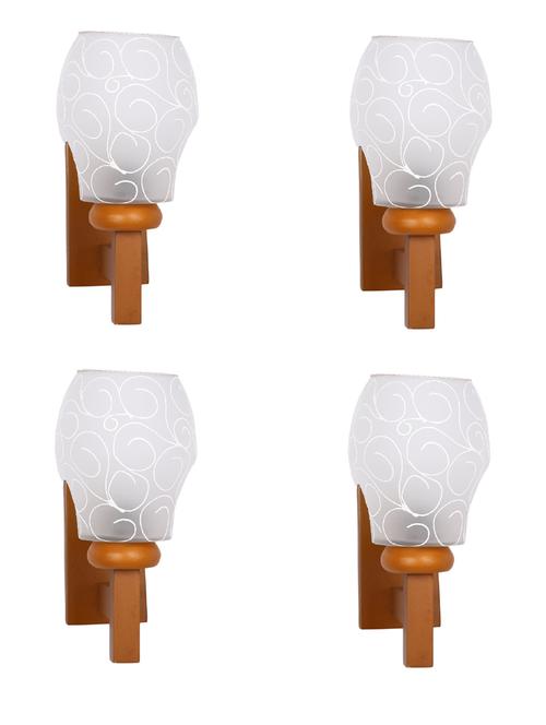 designer glass & metal sconce wall lamp light - a115, pack of 4 - 18836622 - Very Small Image - 1