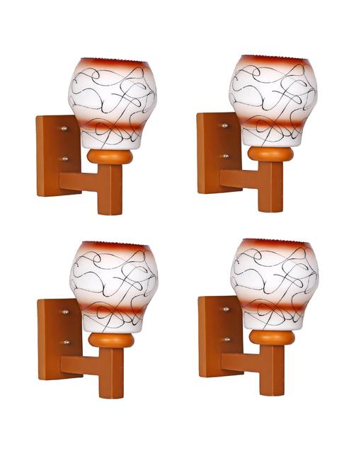 designer glass & metal sconce wall lamp light - a118, pack of 4 - 18836625 - Very Small Image - 1
