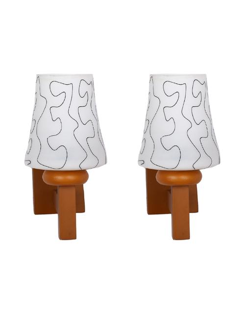 designer glass & metal sconce wall lamp light - a120, pack of 2 - 18836627 - Very Small Image - 1