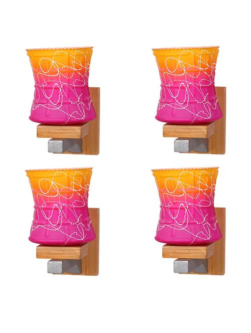 designer glass & metal sconce wall lamp light - a127, pack of 4 - 18836633 - Very Small Image - 1