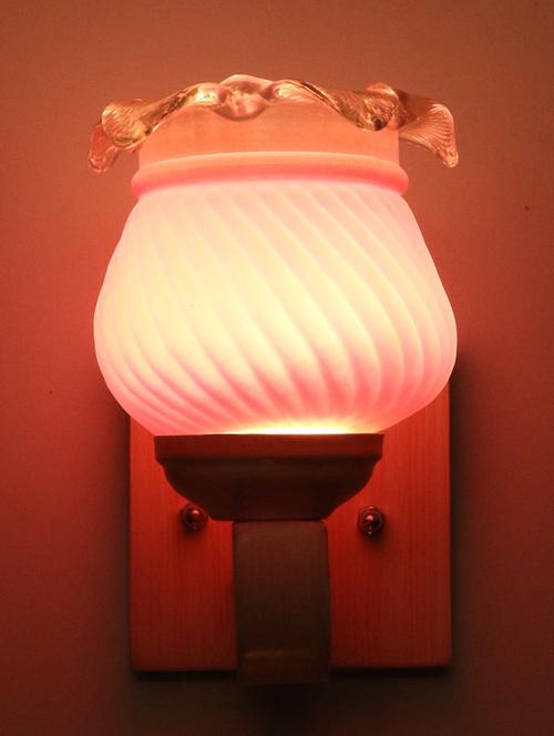 led sconce glass wall lamp with stylish wood fitting bx36 - 18836771 - Very Small Image - 1