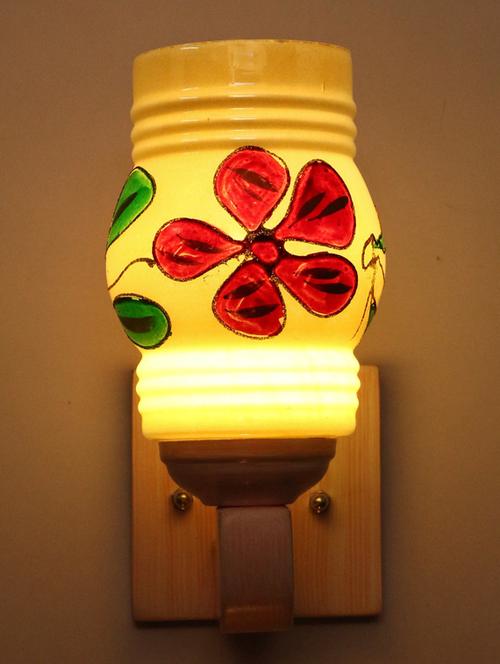led sconce glass wall lamp/light with stylish wood fitting, 7 watt (set of 2)-df61 - 18836799 - Very Small Image - 1