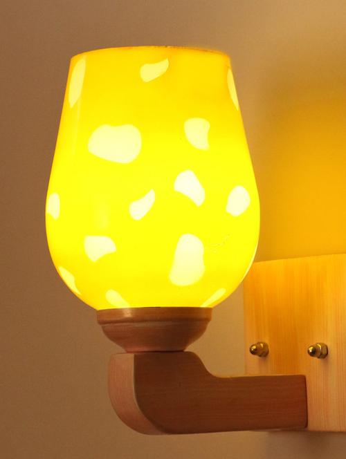 led sconce glass wall lamp with stylish wood fitting sx08 - 18836849 - Very Small Image - 1