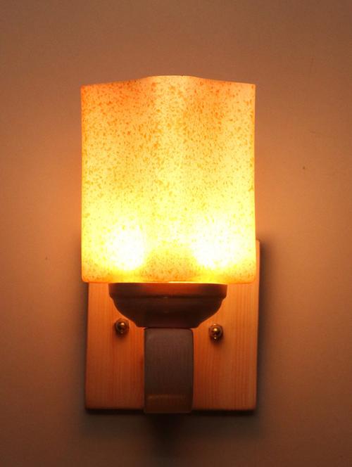 led sconce glass wall lamp/light with stylish wood fitting, 7 watt (set of 4)-df148 - 18836888 - Very Small Image - 1