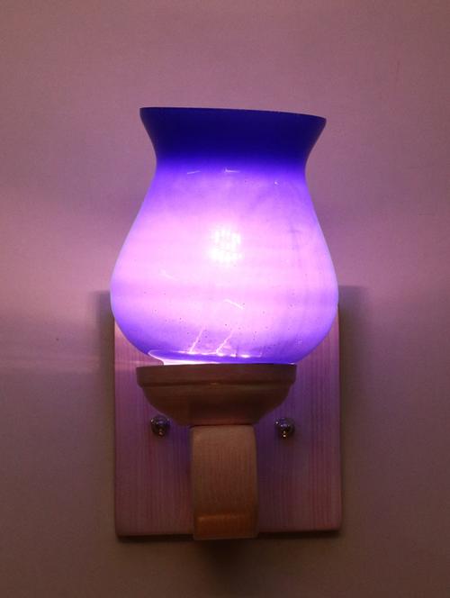led sconce glass wall lamp with stylish wood fitting sx29 - 18836896 - Very Small Image - 1
