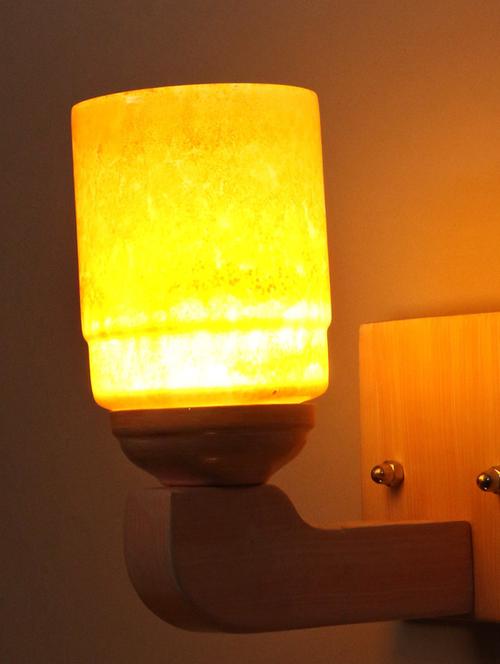 led sconce glass wall lamp/light with stylish wood fitting, 7 watt (set of 4)-df154 - 18836909 - Very Small Image - 1