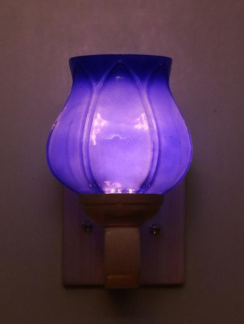 led sconce glass wall lamp/light with stylish wood fitting, 7 watt -df220 - 18836972 - Very Small Image - 1