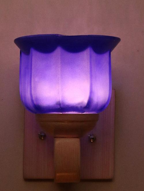 led sconce glass wall lamp/light with stylish wood fitting, 7 watt (set of 4)-df222 - 18836981 - Very Small Image - 1