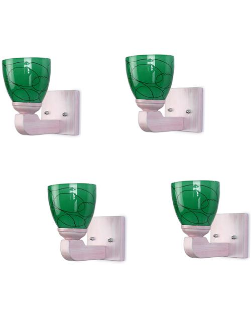 led sconce glass wall lamp/light with stylish wood fitting, 7 watt (set of 4)-df249 - 18837003 - Very Small Image - 1