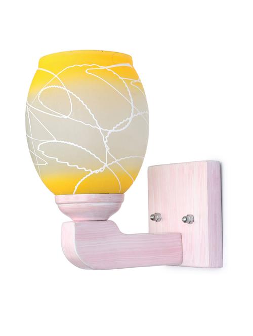 led sconce glass wall lamp with trendy pink wood fitting dx25 - 18837007 - Very Small Image - 1