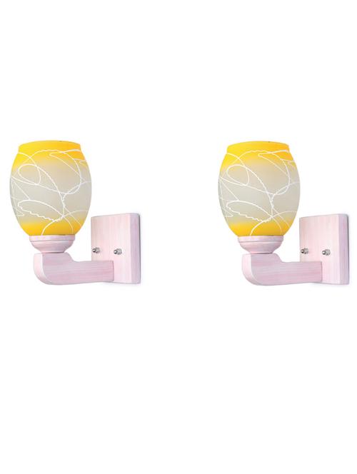 led sconce glass wall lamp/light with stylish wood fitting, 7 watt -df231 - 18837008 - Very Small Image - 1