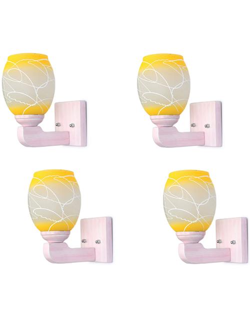 led sconce glass wall lamp/light with stylish wood fitting, 7 watt -df251 - 18837009 - Very Small Image - 1