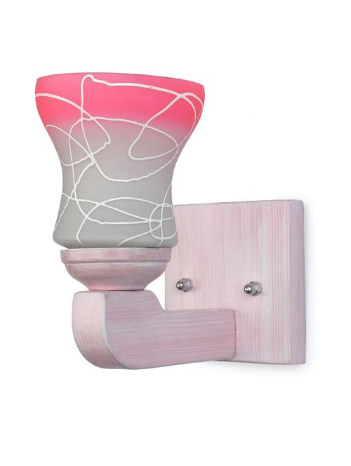 led sconce glass wall lamp with trendy pink wood fitting dx27 - 18837013 - Very Small Image - 1