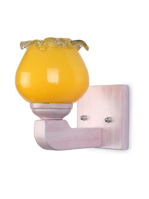 led sconce glass wall lamp with trendy pink wood fitting dx28 - 18837016 - Very Small Image - 1