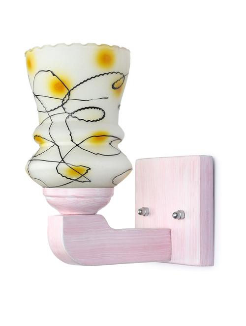 led sconce glass wall lamp with stylish wood fitting bx9 - 18837019 - Very Small Image - 1