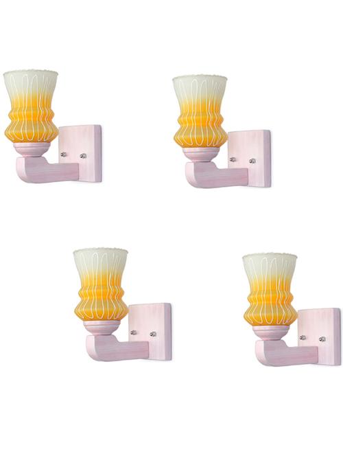 led sconce glass wall lamp/light with stylish wood fitting, 7 watt -df78 - 18837024 - Very Small Image - 1