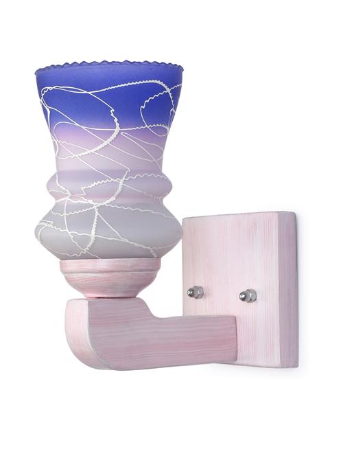 led sconce glass wall lamp with stylish wood fitting bx11 - 18837025 - Very Small Image - 1
