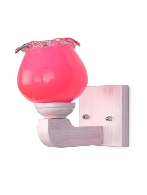 led sconce glass wall lamp with stylish wood fitting bx14 - 18837034 - Very Small Image - 1