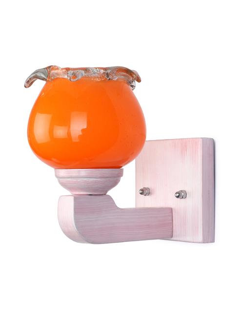led sconce glass wall lamp with stylish wood fitting bx15 - 18837037 - Very Small Image - 1
