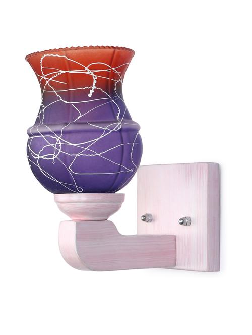 led sconce glass wall lamp with stylish wood fitting bx16 - 18837040 - Very Small Image - 1